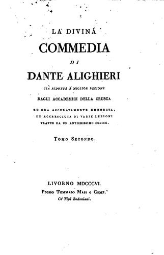 Dante Alighieri: La Divina commedia (1806)