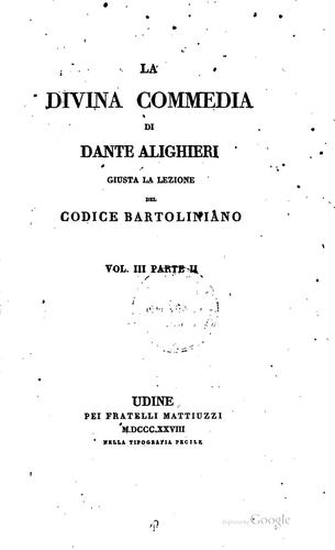 Dante Alighieri: La divina commedia (1828)