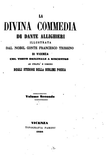 Dante Alighieri: LA DIVINA COMMEDIA (1858)